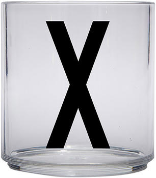 Design Letters Kids Personal Drinking Glass, X - schwarz