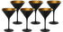 Stölzle ELEMENTS Cocktailschale Schwarz-Gold 6er Set