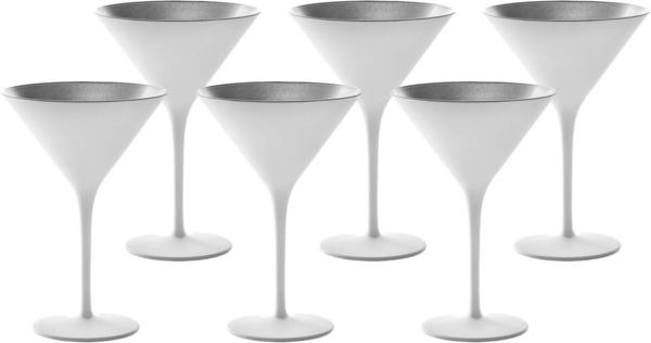 Stölzle Lausitz Stölzle ELEMENTS Cocktailschale Weiß-Silber 6er Set