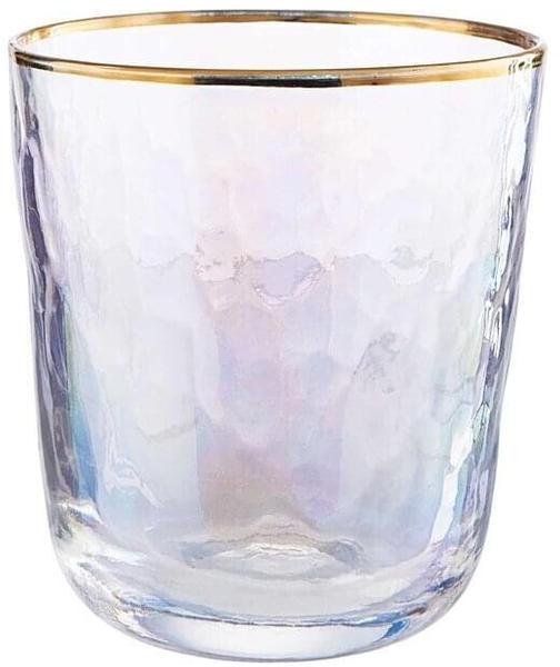 Butlers SMERALDA 6x Trinkglas mit Goldrand 280ml