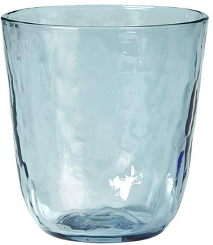 Broste Copenhagen Hammered Trinkglas 33,5cl blau