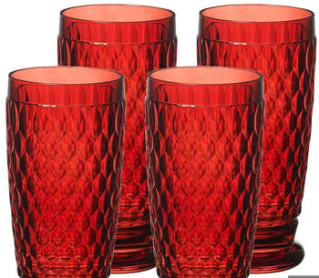Villeroy & Boch Boston coloured Longdrinkglas rot 4er Set