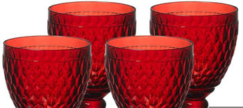 Villeroy & Boch Boston coloured Wasserglas rot 4er Set