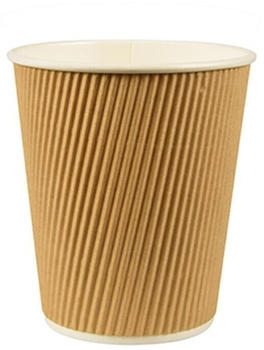 Papstar 25 Trinkbecher, Pappe "pure" 0,1 l 6,2 cm · 6 cm Ripple Wall