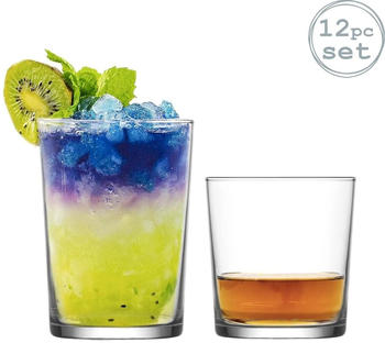 LAV Bodega Highball Tumblers + Verdoppelte Altmodische Brille - Satz von 12