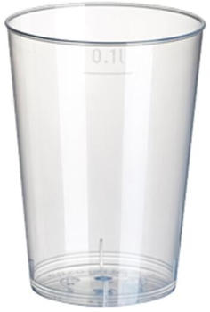 Papstar 1400 Trinkbecher, PP 0,1 l Ø 5,2 cm · 7,4 cm transluzent unzerbrechlich