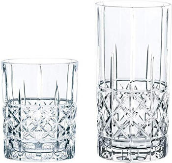 Nachtmann 12-teiliges Bargläser-Set, Je 6 Whisky- und Londrink-Gläser, Kristallglas, 445/345 ml, Highland, 100719