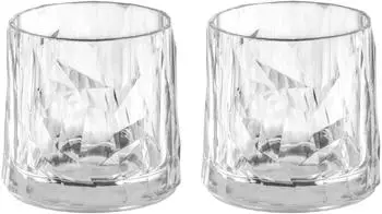 Koziol Club No. 2 Superglas 0.25 L, Crystal Clear (2Er-Set)
