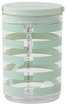Design Letters Kids Life Trinkhalm-Becher 330 Ml, Hellgrün Gestreift