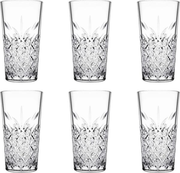 Pasabahce Longdrinkglas Timeless stackable, 0,47 ltr., Ø 6,4 cm, Set á 6 Stück, Glas (520055)