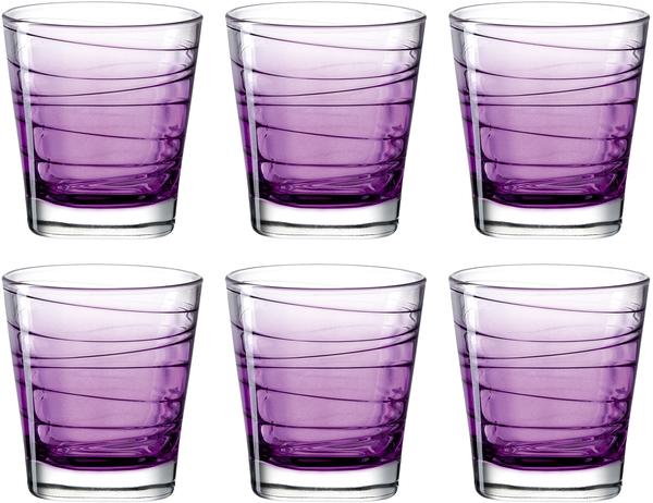 Leonardo VARIO Struttura Trinkglas klein 250 ml violetter Verlauf 6er Set