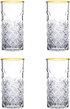 Pasabahce Timeless Golden Touch COCKTAILGLAS lONG 4er Set 450ml 52800