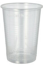Starpak 1600 Trinkbecher, PP 0,4 l Ø 9,5 cm · 12,2 cm transparent mit Schaumrand (16132)