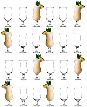 LAV 24x Pina Colada Gläser Hurrikanstil Poco Grande Cocktail Party Trinkglaswaren - 390ml - von lav