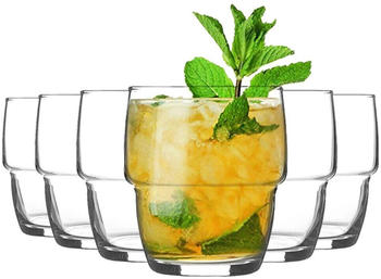 LAV 6x Galata 285ml Stapeln Trinkgläser - Glas Altmodisch Scotch Bourbon Rum