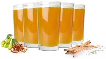 Sendez 6 Cocktailgläser mit weißem Rand 550ml Longdrinkgläser Saftgläser Trinkgläser