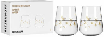 Ritzenhoff Wasserglas 2er-Set Celebration Deluxe 003, Romi Bohnenberg, Kristallglas, 510 ml, 6141013