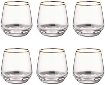Butlers TOUCH OF GOLD 6x Gläser mit Goldrand 345ml