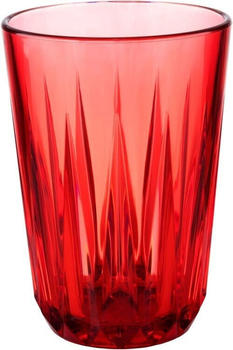APS Trinkbecher Crystal transparent D7cm H9.5cm, 150ml, Trinkgläser, Rot