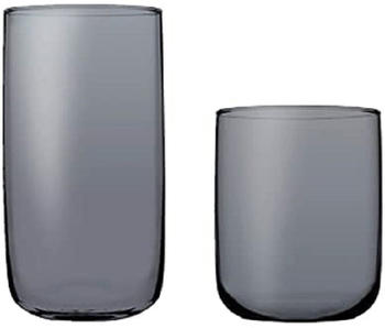 Pasabahce 3-Teilig Iconic Wassergläser Grauer Wasser-Gläser Ikonisches Hi-Ball Glas 280 cc