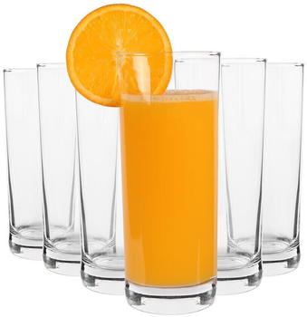 LAV 6x Liberty 360ml Highball-Gläser - Groß Hi Ball Glas Wasser Gin Saft Cocktail Trinkgläser Becher-Set