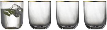 Lyngby Glas Wassergläser Palermo Gold Rim (4er Set)