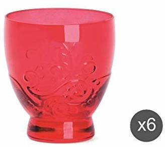 Excelsa Santa Cruz Wasserglas, Rot, 6 Stück