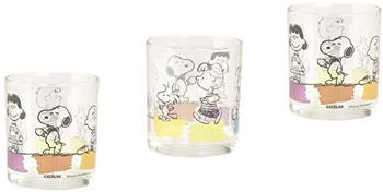 Excelsa Peanuts Packung 3 Gläser 25 cl, Glas, Transparent, 8 x 8 x 9 cm