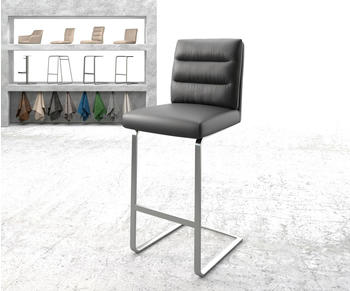 DeLife Pela-Flex Echt-Leder Edelstahl 42x52x113 cm schwarz (24751)