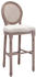 vidaXL 2 Stk. Barhocker Rattan/Leinen 48x52x123 cm Weiß (245352)