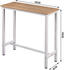 Woltu Bartisch Bistrotisch Stehtisch Esstisch Metallgestell Tischplatte aus MDF 100x40x100cm(BxTxH) Helleiche