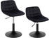 Woltu Barhocker Samt schwarz 2er Set (BH300sz-2)