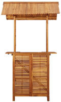 vidaXL Outdoor-Bartisch mit Dach 113x106x217 cm Akazie Massivholz