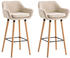 CLP 2er Set Barhocker Grant Stoff creme (307128)