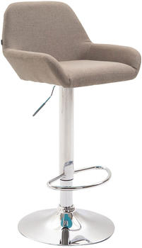 CLP Barhocker Braga Stoff chrom taupe (309002)