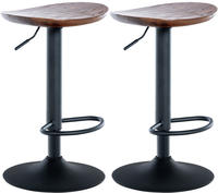 Clp - 2er Set Barhocker Skelde Walnuss