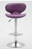 CLP 2er Set Barhocker Las Vegas V2 Kunstleder chrom lila (308390)