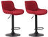 CLP 2er Set Barhocker Lentini Stoff schwarz rot (320575)