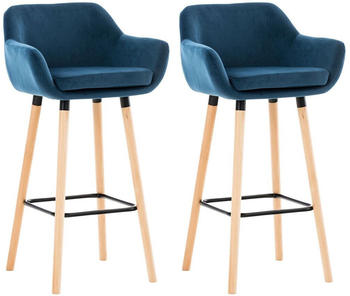 CLP 2er Set Barhocker Grant Stoff blau (307130)