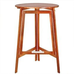 Casaria Stehtisch &Oslash;80cm Klappbar Akazienholz natur