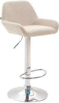 CLP Barhocker Braga Stoff chrom creme (308998)