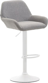 CLP Barhocker Braga Stoff wei&szlig; grau (314523)