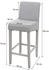 Mendler 2er-Set Barhocker HWC-C33, Barstuhl Tresenhocker, Holz dunkelgrau, helle Beine, Stoff/Textil