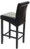 Mendler 2er-Set Barhocker HWC-C33, Barstuhl Tresenhocker, Holz schwarz, dunkle Beine, Leder