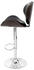 Mendler Barhocker Arklow, Barstuhl, Holz Bugholz Retro-Design grau, Polster schwarz