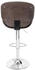 Mendler Barhocker Arklow, Barstuhl, Holz Bugholz Retro-Design grau, Polster schwarz