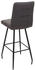 Mendler Barhocker MCW-H72, Barstuhl Tresenhocker, drehbar Auto-Position Fußablage Stahl Stoff/Textil grau-braun