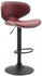 CLP 2er Set Barhocker Las Vegas V2 Kunstleder schwarz bordeauxrot - 316026