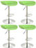CLP 4er Set Barhocker Anaheim Kunststoff chrom grün - 319930