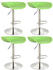 CLP 4er Set Barhocker Anaheim Kunststoff chrom grün - 319930